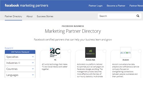 facebook marketing partner directory